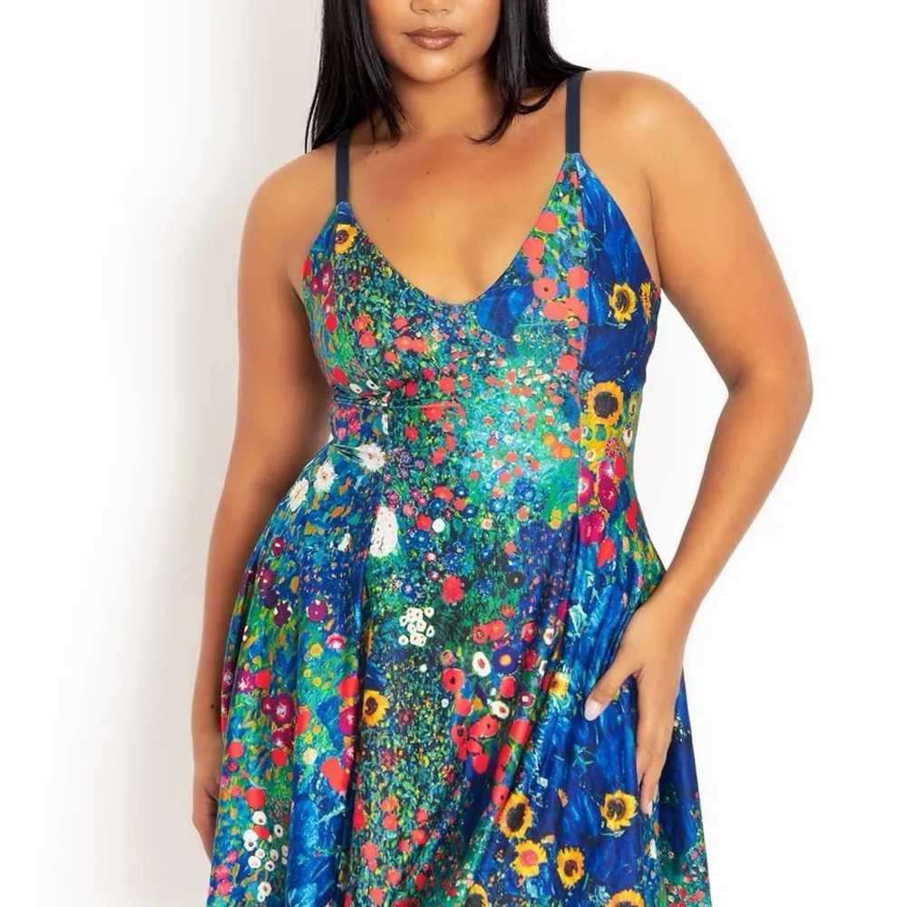 Black milk Klimt Collage Strappy Mini Dress Xl